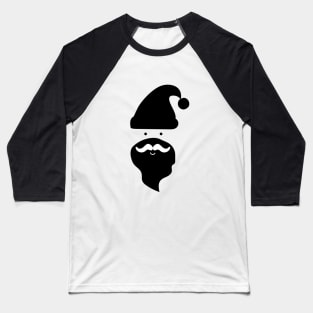 Black & White Santa Silhouette Baseball T-Shirt